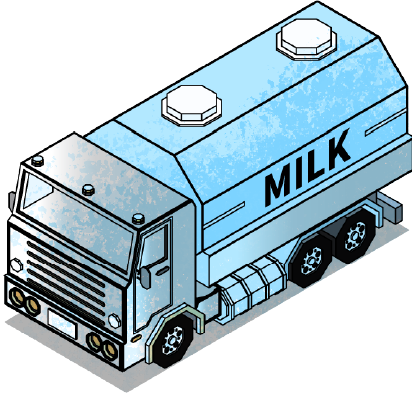 tanker truck transporting milk