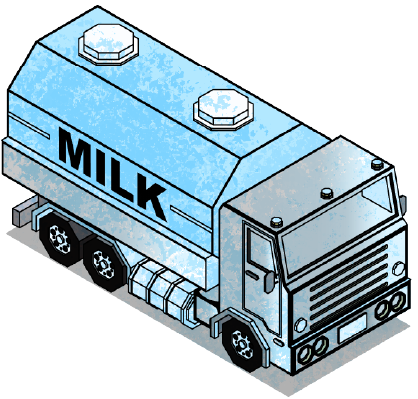 tanker truck transporting milk